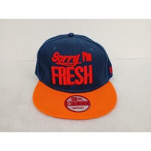 New Era 9FIFTY Snapback "Sorry I'm Fresh And You're Not" Wool Hat Cap Navy
